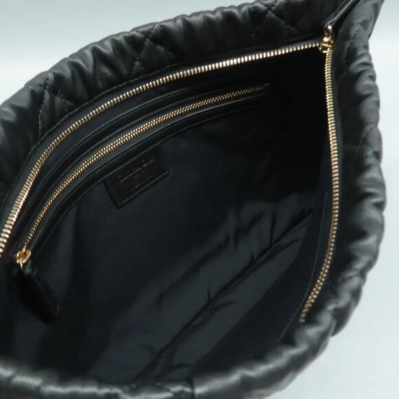100% Authentic Dior Black Gaufre Cannage Leather Clutch Bag - Picture 10 of 12